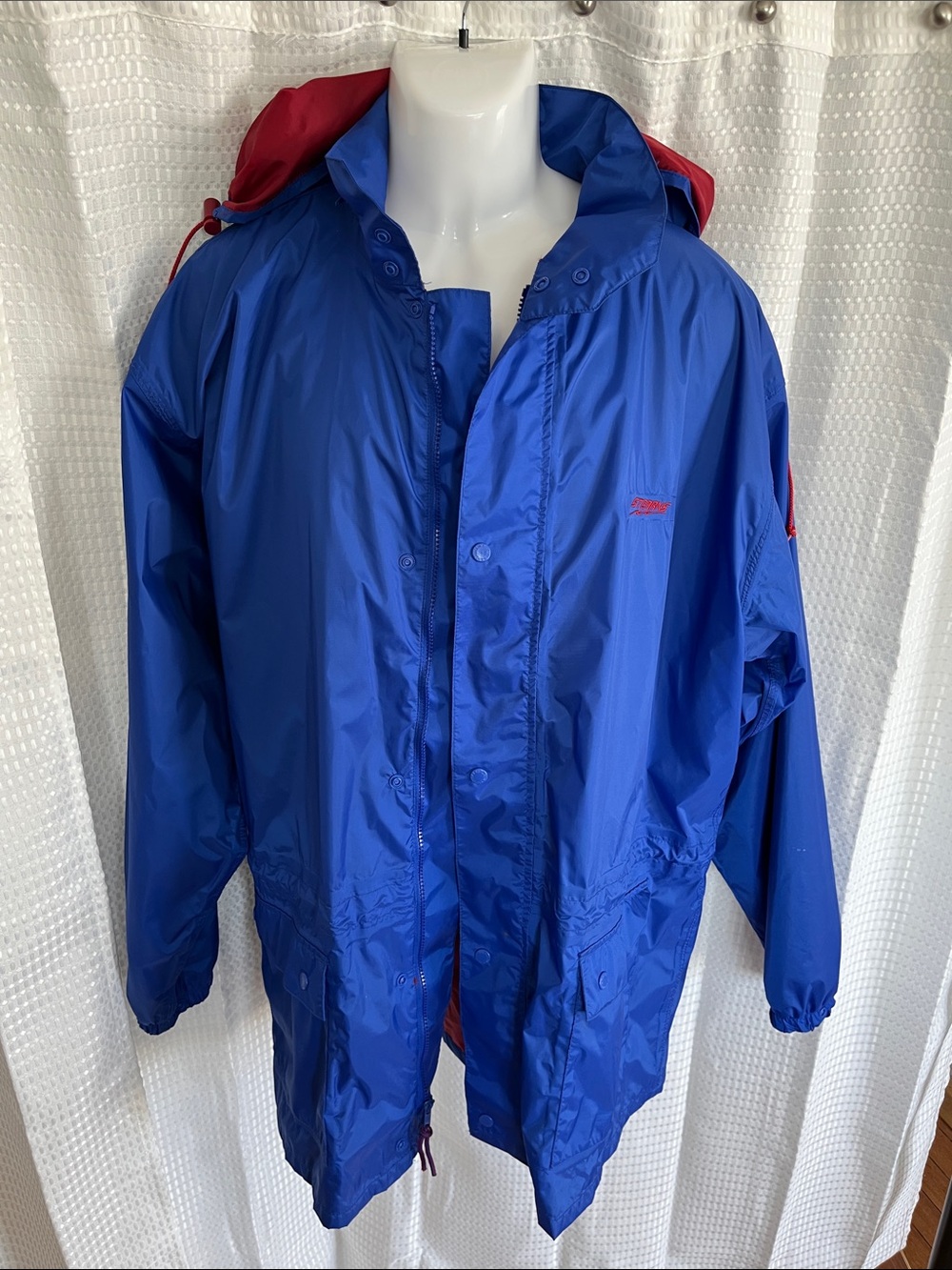 Stearns Vintage Dry Wear Rain Jacket XXL Hooded Waterproof Reverse Color Style